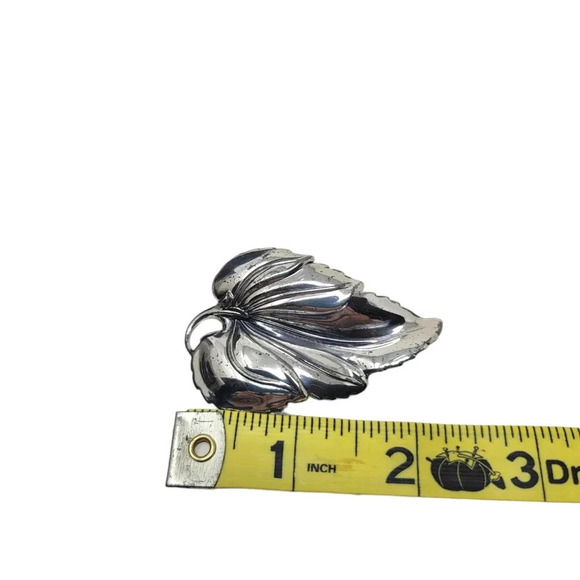 Vintage Signed Danecraft Sterling Silver 925 Leaf Brooch/Pin - Picture 5 of 7